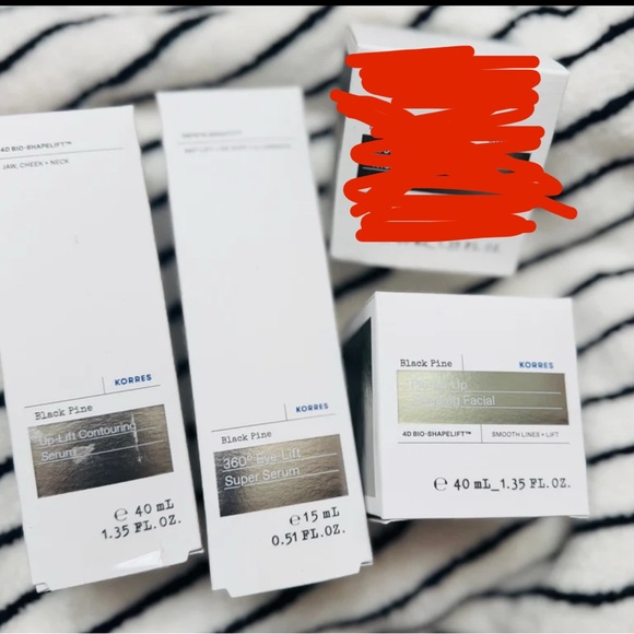 KORRES BLACK PINE firming set FULL size! New with boxes and sealed PRICE IS FIRM - Picture 1 of 2